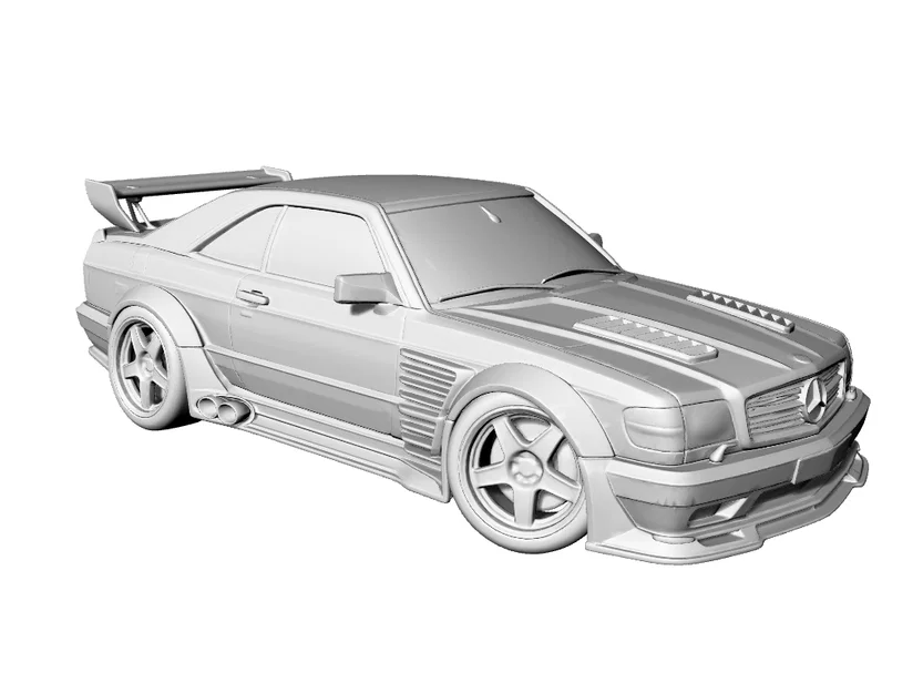 Mô hình Mercedes SEC C126 Racing Widebody cho máy in 3D - Image 2