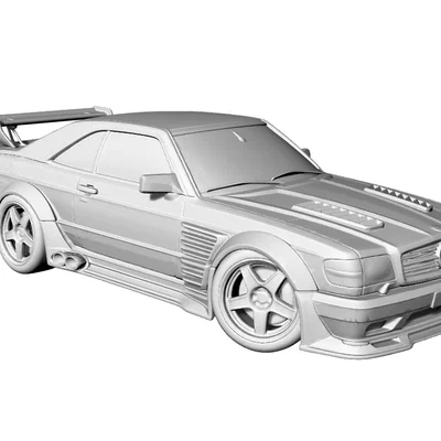 Mô hình Mercedes SEC C126 Racing Widebody cho máy in 3D