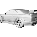 Mô hình Mercedes SEC C126 Racing Widebody cho máy in 3D - Thumbnail 4