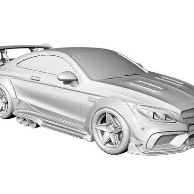 Mô hình xe Mercedes Classe S Coupé C217 Racing Widebody (In 3D)