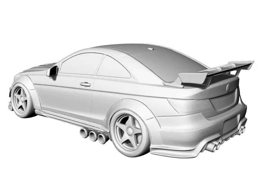 Mô hình 3D Mercedes-Benz Classe E Coupé C207 Racing Widebody - Image 4