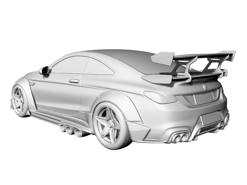 Mô hình xe Mercedes Classe S Coupé C217 Racing Widebody (In 3D) - Image 4