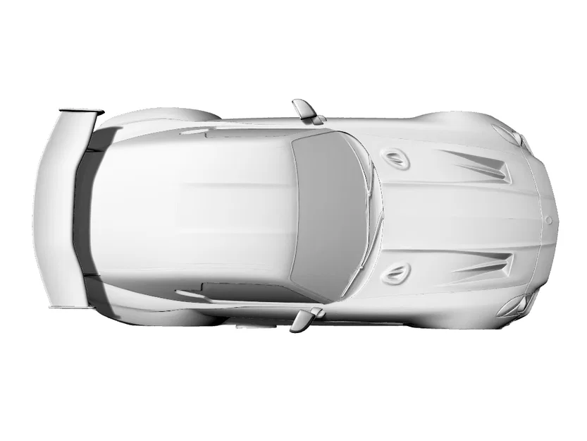 Mô hình 3D xe đua Mercedes SLS AMG C197 Widebody độ chi tiết cao - Image 3
