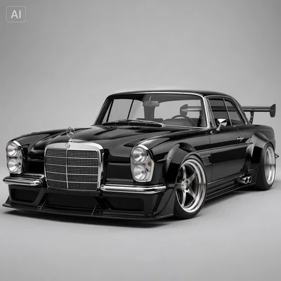 Mô hình Mercedes W111 W112 Coupé Racing Widebody in 3D
