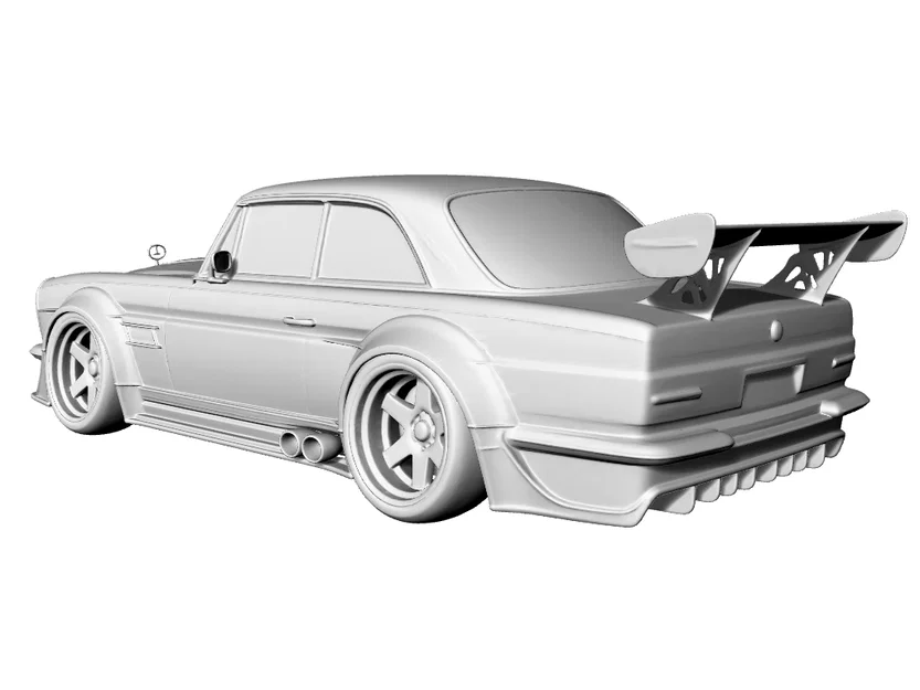 Mô hình Mercedes W111 W112 Coupé Racing Widebody in 3D - Image 3