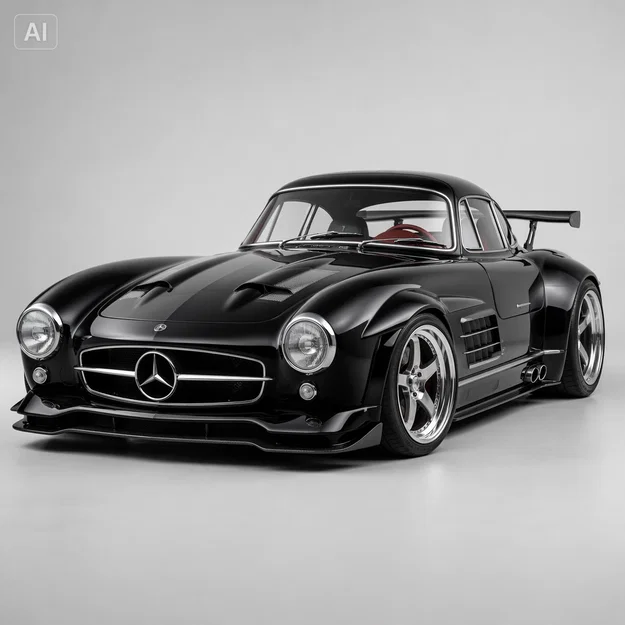 Mô hình 3D Mercedes 300 SL Gullwing W198 Racing - Chi tiết & sắc nét - Image 1