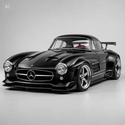 Mô hình 3D Mercedes 300 SL Gullwing W198 Racing - Chi tiết & sắc nét