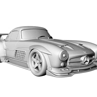 Mô hình 3D Mercedes 300 SL Gullwing W198 Racing - Chi tiết & sắc nét