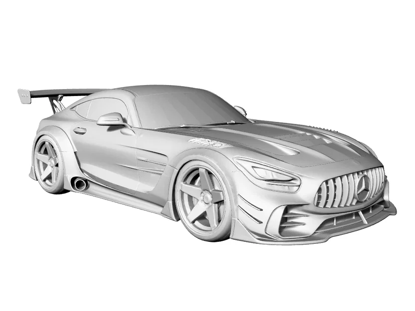 Mô hình 3D xe đua Mercedes AMG GT C190 Racing Widebody cực chất - Image 2