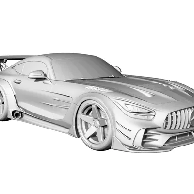 Mô hình 3D xe đua Mercedes AMG GT C190 Racing Widebody cực chất