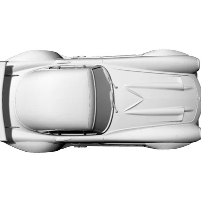 Mô hình 3D Mercedes 300 SL Gullwing W198 Racing - Chi tiết & sắc nét