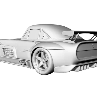 Mô hình 3D Mercedes 300 SL Gullwing W198 Racing - Chi tiết & sắc nét