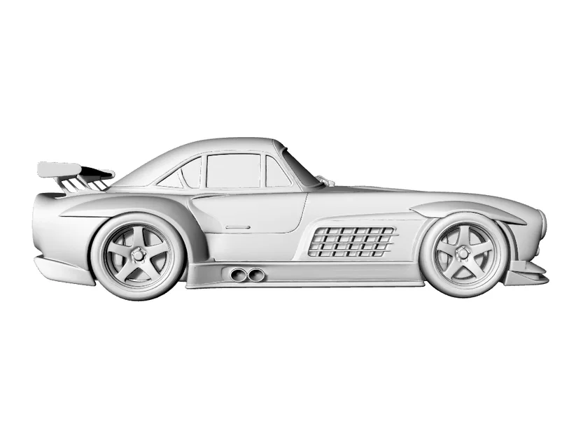 Mô hình 3D Mercedes 300 SL Gullwing W198 Racing - Chi tiết & sắc nét - Image 5