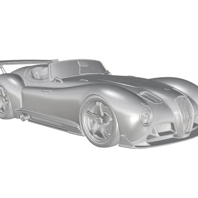 Mô hình xe đua Jaguar XK 120 độ phong cách Racing in 3D