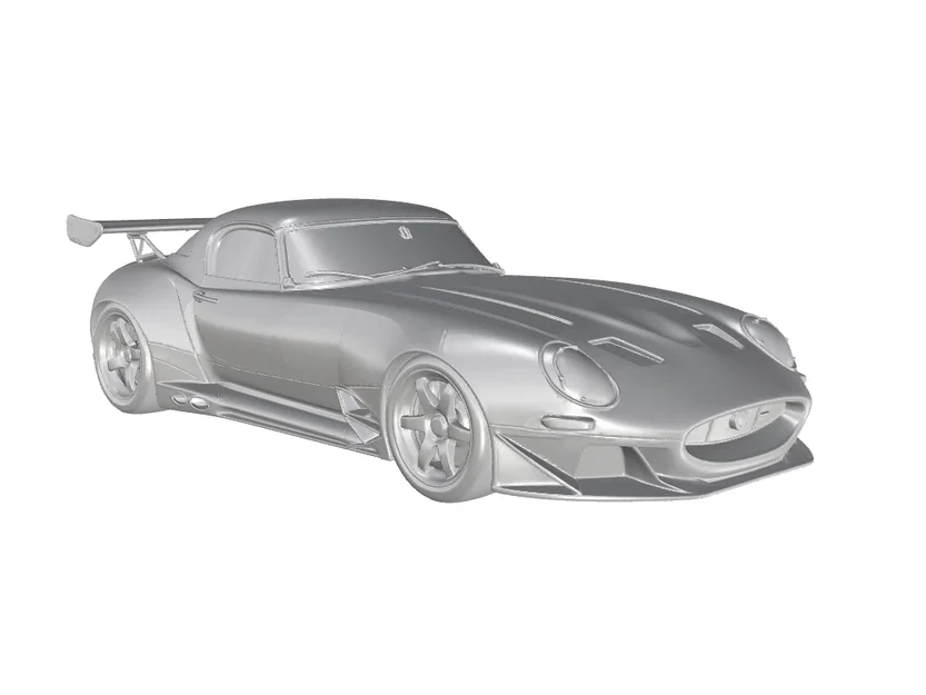 Mô hình 3D Jaguar E-Type Series 1 1961-1968 phiên bản xe đua - Image 3
