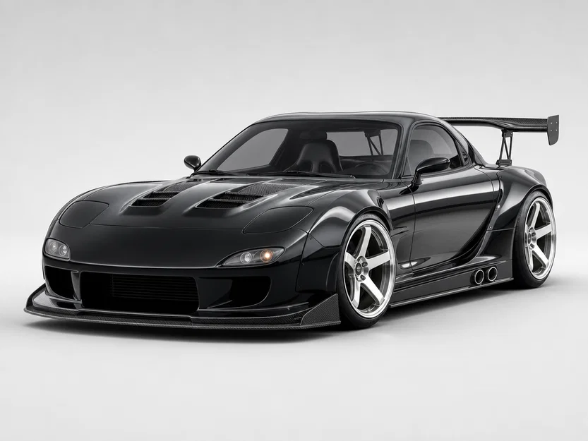 Mô hình 3D xe đua Mazda RX-7 FD 1992-2002 Racing cực chi tiết - Image 1