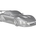 Mô hình 3D xe đua Mazda RX-7 FD 1992-2002 Racing cực chi tiết - Thumbnail 5