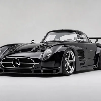 Mô hình 3D xe đua Mercedes Benz 300 SLR Uhlenhaut Coupe 1955 đẹp