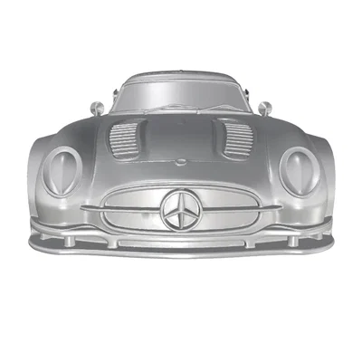 Mô hình 3D xe đua Mercedes Benz 300 SLR Uhlenhaut Coupe 1955 đẹp