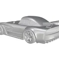 Mô hình 3D xe đua Mercedes Benz 300 SLR Uhlenhaut Coupe 1955 đẹp - Thumbnail 3