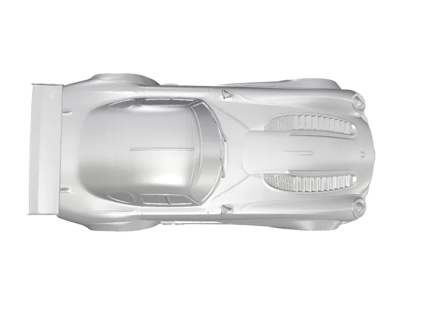 Mô hình 3D xe đua Mercedes Benz 300 SLR Uhlenhaut Coupe 1955 đẹp - Image 4