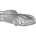 Mô hình 3D xe đua Mercedes Benz 300 SLR Uhlenhaut Coupe 1955 đẹp - Thumbnail 5