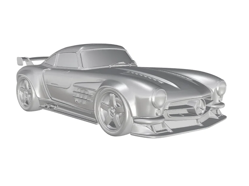 Mô hình 3D Mercedes-Benz 300 SL Gullwing W198 Racing siêu đẹp - Image 5