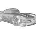 Mô hình 3D Mercedes-Benz 300 SL Gullwing W198 Racing siêu đẹp - Thumbnail 5