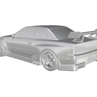 Mô hình 3D xe đua Nissan Skyline GT-R R34 V-Spec II