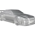 Mô hình 3D xe đua Nissan Skyline GT-R R34 V-Spec II - Thumbnail 4
