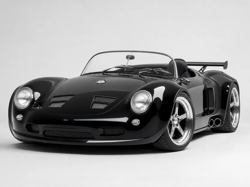 Mô hình 3D Porsche 550 Spyder 1953-1956 Racing Car chi tiết - Image 1