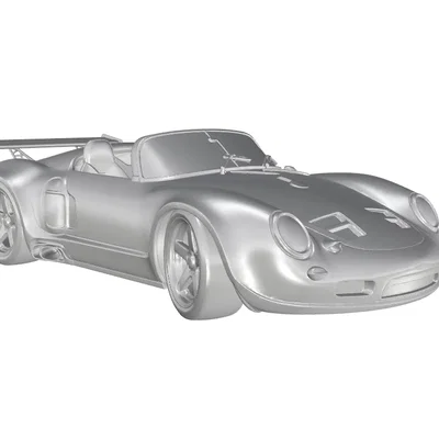 Mô hình 3D Porsche 550 Spyder 1953-1956 Racing Car chi tiết