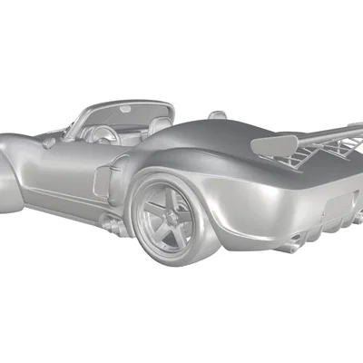 Mô hình 3D Porsche 550 Spyder 1953-1956 Racing Car chi tiết