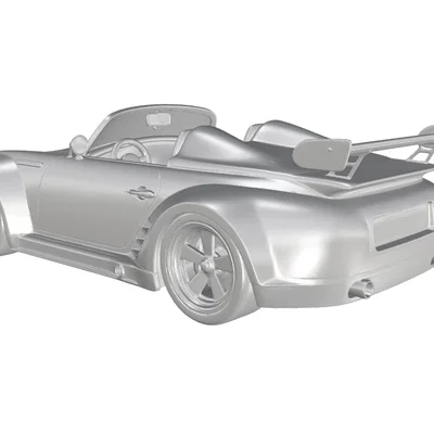Mô hình 3D xe đua cổ điển Porsche 356 Speedster Racing sắc nét