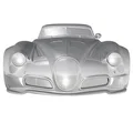 Mô hình in 3D xe đua cổ điển Talbot Lago T26 Grand Sport 1948-1952 - Thumbnail 4