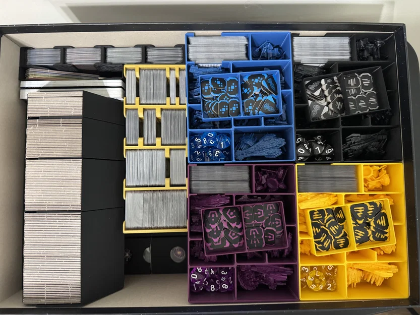 Bộ organizer Twilight Imperium 4e + PoK + TE cho bài có bọc sleeve (Không cộm nắp) - Image 6