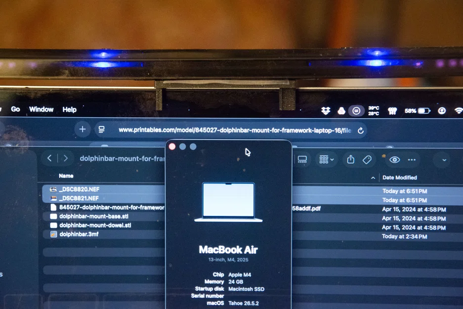 Ngàm gắn Dolphinbar cho MacBook Air M2 - M5 - Image 1