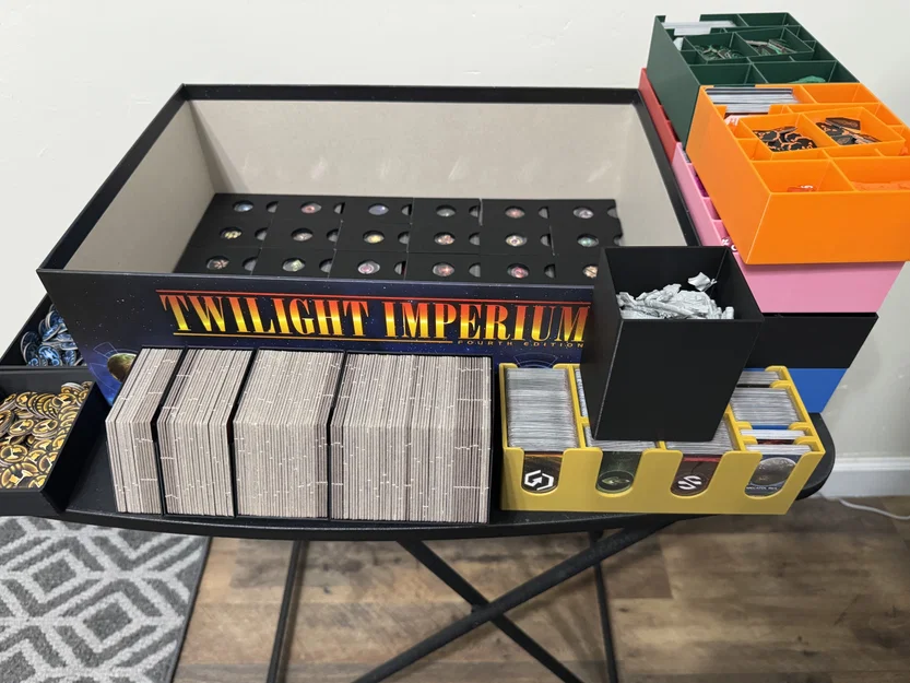 Bộ organizer Twilight Imperium 4e + PoK + TE cho bài có bọc sleeve (Không cộm nắp) - Image 20