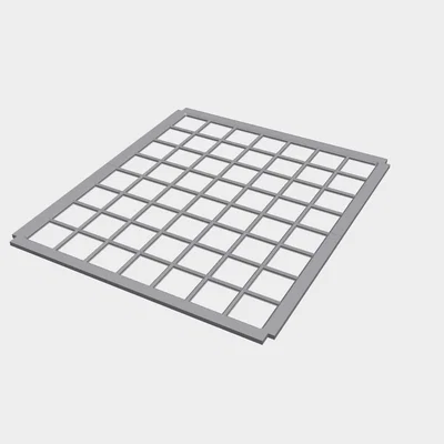 Tấm đế Gridfinity 8x7 dành cho hộp IKEA Lekman - In 3D thông minh