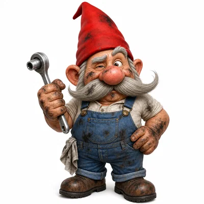 Chú Lùn Thợ Máy Sân Vườn (Backyard Mechanic Gnome)