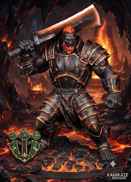Mô hình Fire Giant cho game nhập vai - Image 1
