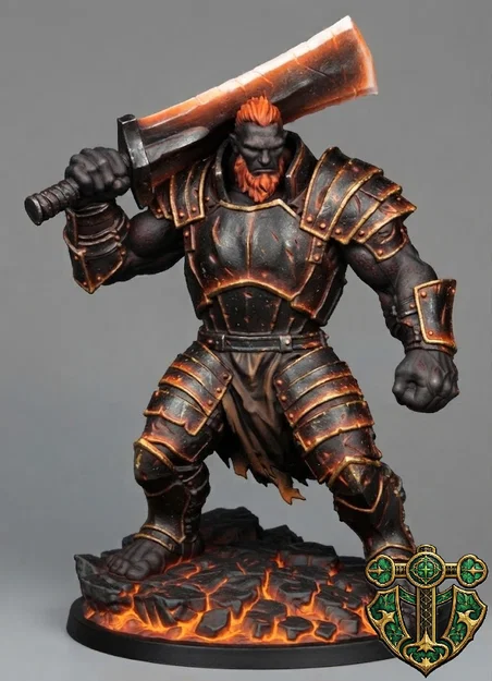 Mô hình Fire Giant cho game nhập vai - Image 2