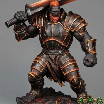 Mô hình Fire Giant cho game nhập vai