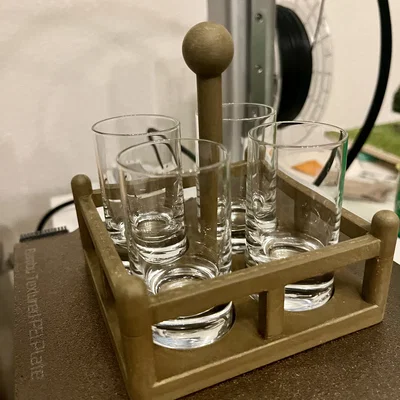 Khay đựng ly rượu 3D (Schnapsgläser Halterung) tiện lợi, sang trọng