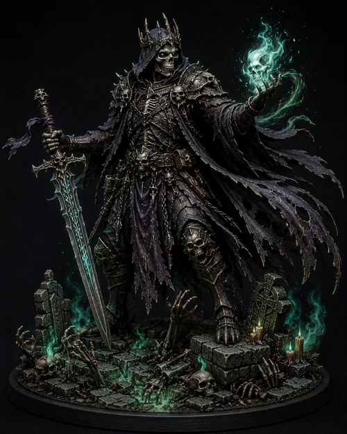 Mô hình Skeleton Death Knight (DnD) siêu chi tiết cho bàn chơi game - Image 1