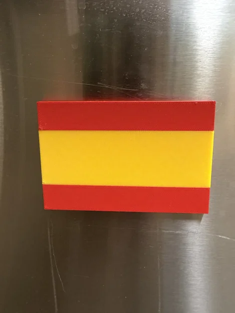 MagFlag: Nam châm tủ lạnh hình cờ Tây Ban Nha đa sắc (kèm SVG) - Image 1