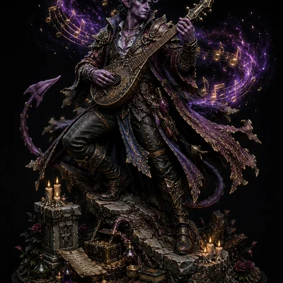 Mô hình Teifling Bard (DnD) 3D in chi tiết sắc nét cho người chơi