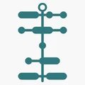 Bông tai Morse Code — Tùy biến mọi từ ngữ, đọc theo chiều dọc - Thumbnail 1