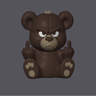Grumpy Middle Finger Bear - Chú Gấu Gắt Gỏng Giơ Ngón Giữa Từ Bộ Sưu Tập Grumpy Animals