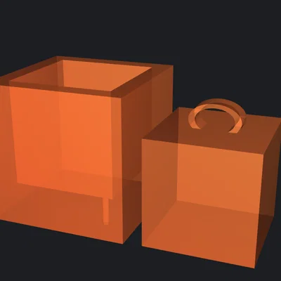 Mô hình Box Fit 3D với cơ chế đóng nắp chậm mượt mà
